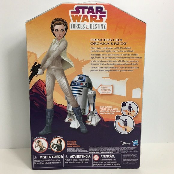 Star Wars Forces Of Destiny Princess Leia Organa R2-D2 Adventure Disney Hasbro - Picture 2 of 12